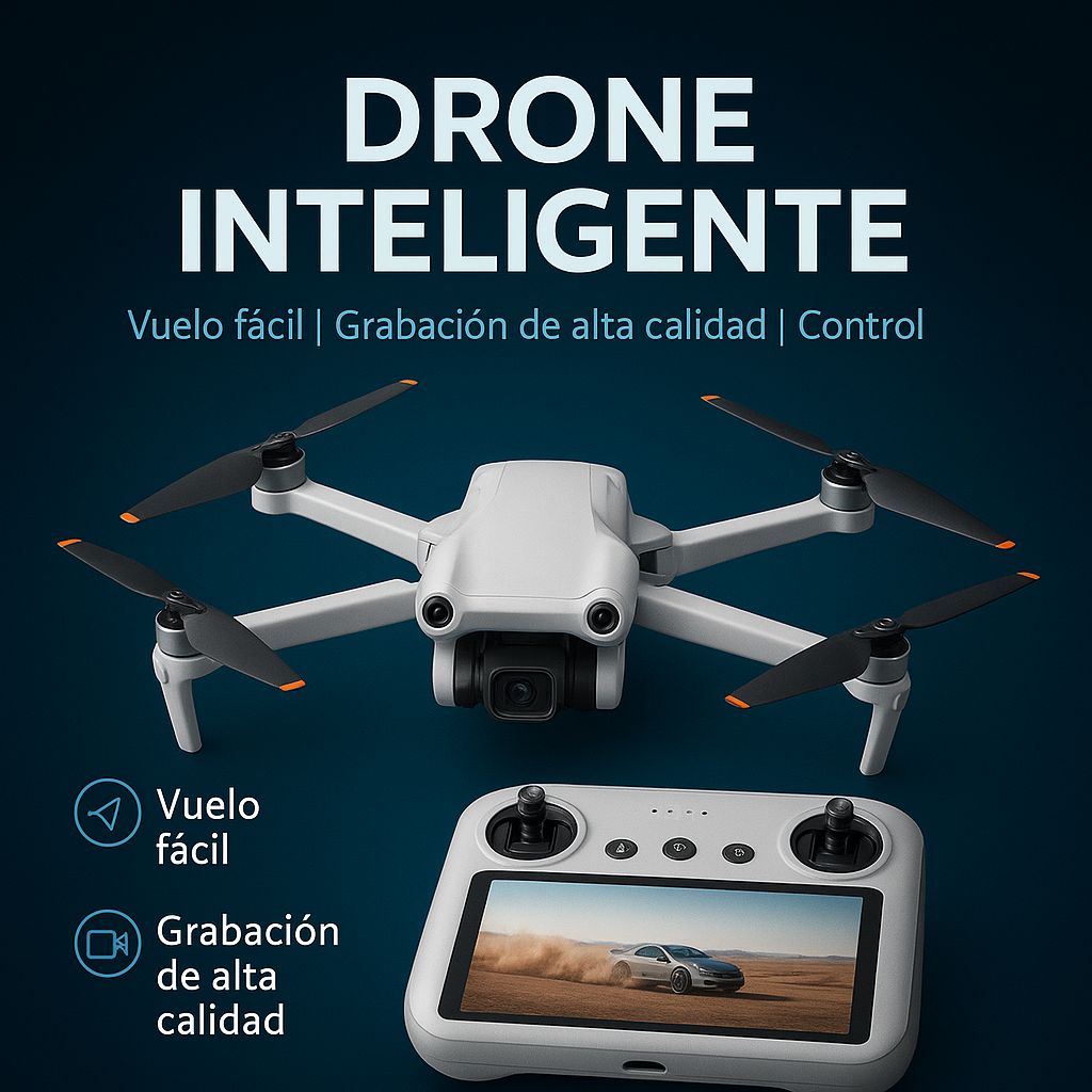 DJI Mini 4 Pro - Dron Mini con Mando a distancia y cámara, ligero y plegable con vídeo 4K HDR