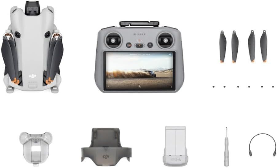 DJI Mini 4 Pro - Dron Mini con Mando a distancia y cámara, ligero y plegable con vídeo 4K HDR
